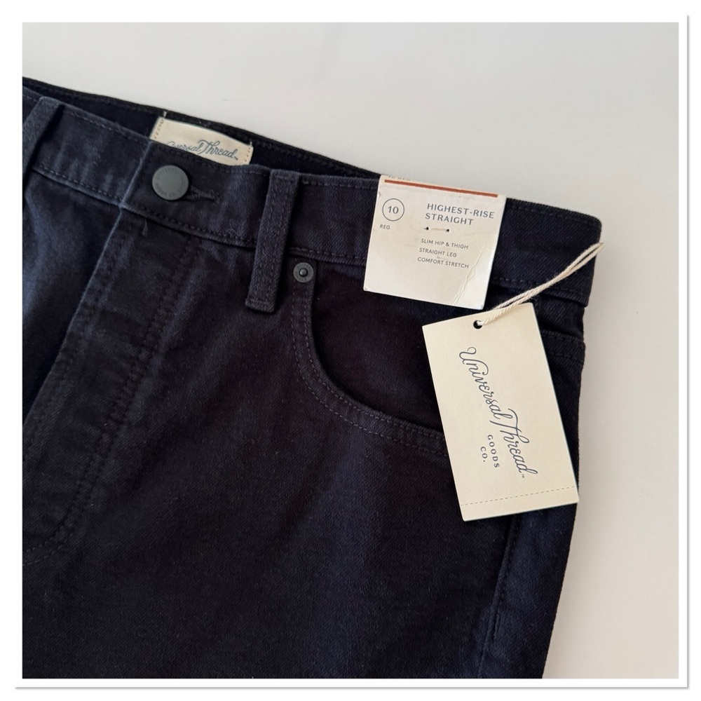 Women's High Rise Straight Jeans Universal Thread - Picture 4 of 4